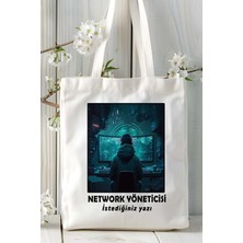 Network Yöneticisi Baskılı Bez Omuz Çantası Kişiye Özel Model 1