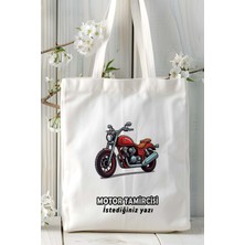 Motor Tamircisi Baskılı Bez Omuz Çantası Kişiye Özel Model 2