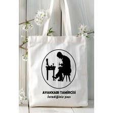 Ayakkabı Tamircisi Baskılı Bez Omuz Çantası Kişiye Özel Model 3