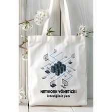 Network Yöneticisi Baskılı Bez Omuz Çantası Kişiye Özel Model 9