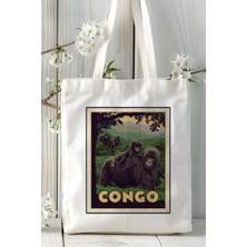 Congo Baskılı Bez Çanta Omuz Çantası Kişiye Özel Desen