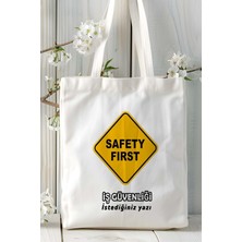 Iş Güvenliği Baskılı Bez Omuz Çantası Kişiye Özel Model 5