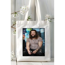 Jason Momoa Baskılı Bez Çanta Omuz Çantası Kişiye Özel Desen 3