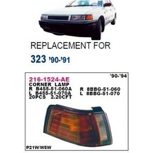 DEPO-216-1524R-AE - Sınyal Lambası On Sag-(Duylu Ampullu)-(Mazda: 323 90>94 )