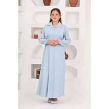 Kız Çocuk Uzun Boy Gofre Kumaş %100 Pamuk Jile & Elbise Iki Parça Takım – Astarlı Zarif SET-4948-ELB-0048