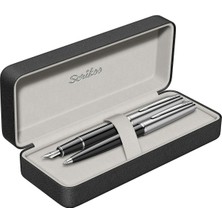 Scrikss & WizDesign 78 Dolmakalem + Tükenmezkalem Ikili Set Siyah (Ömür Boyu Garantili - Lüks Kutulu - İsme Özel Tasarım)