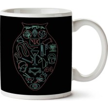 Blade Runner Neon Style Owl Iki Tarafı Baskılı Kupa Bardak