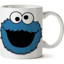 Cookie Monster Kurabiye Canavarı Iki Tarafı Baskılı Kupa Bardak