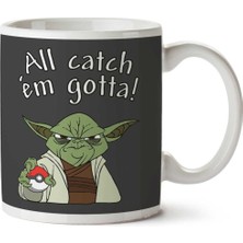 Pokemon Go Yoda All Catch Em Gotta Star Wars Iki Tarafı Baskılı Kupa Bardak