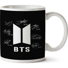 Bts Imzalar Bangtan Boys Signature Autograph Iki Tarafı Baskılı Kupa Bardak