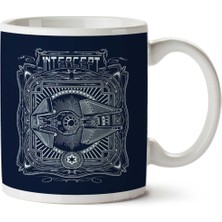 Star Wars Interceptor Spaceship Iki Tarafı Baskılı Kupa Bardak