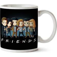 Frıends Siyah Iki Tarafı Baskılı Kupa Bardak