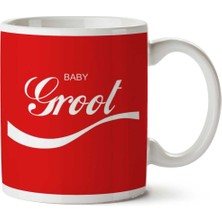 Guardians Of The Galaxy Baby Groot Coca Cola Iki Tarafı Baskılı Kupa Bardak