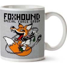 Foxhound Special Forces Metal Gear Solid Black Iki Tarafı Baskılı Kupa Bardak