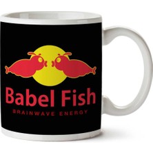 Babel Fish Enerji Redbull Iki Tarafı Baskılı Kupa Bardak