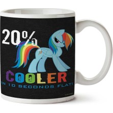 20% Cooler In 10 Seconds Flat Unicorn Iki Tarafı Baskılı Kupa Bardak