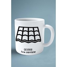 Çatıcı Çatı Meslek Baskılı Kupa Bardak Çift Taraflı Baskı Kişiye Özel Model 4