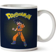 Dragon Ball And Pokemon Mashup Iki Tarafı Baskılı Kupa Bardak
