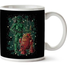 Star Wars Flash R2D2 And Green Arrow C3PO Iki Tarafı Baskılı Kupa Bardak