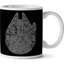 Millennium Falcon Diagram Star Wars Iki Tarafı Baskılı Kupa Bardak