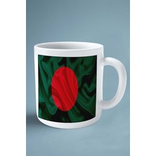 Bangladesh Bangladeş Bayrak Baskılı Kupa Bardak Çift Taraflı Kişiye Özel