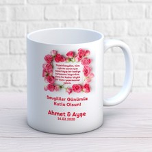 Kişiye Özel Sevgililer Günü Seni Çok Seviyorum Güller Toplamak Kupa Bardak