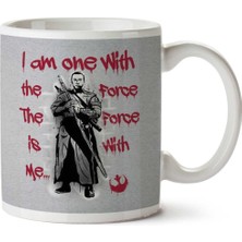 Star Wars Rogue One Chirrut Imwe One With The Force Iki Tarafı Baskılı Kupa Bardak