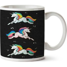 Gökkuşağı Unicorn Iki Tarafı Baskılı Kupa Bardak