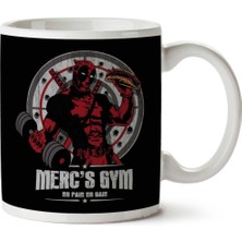 Deadpool Mercs Gym No Pain No Gain Iki Tarafı Baskılı Kupa Bardak