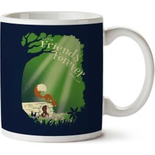 Fox And Hound Friends Forever Iki Tarafı Baskılı Kupa Bardak