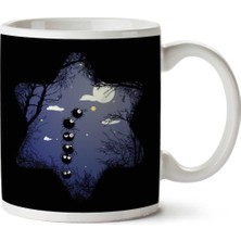 My Star Soot Ball Sprite Spirited Away Sihouette Iki Tarafı Baskılı Kupa Bardak