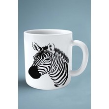 Zebra Baskılı Kupa Bardak Çift Taraflı Kişiye Özel Model 3