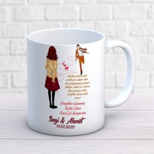 Kişiye Özel Sevgililer Günü Seni Çok Seviyorum Gönlüme Taht Kurdun Kupa Bardak