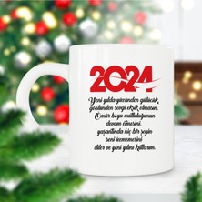 2024 Yeni Yılda Başarılar Seninle Olsun Yılbaşı Hediyesi Baskılı Kupa Bardak