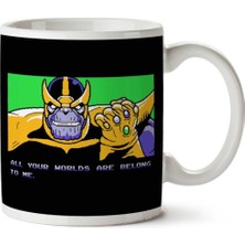 Tüm Dünyalarınız Bana Aittir Thanos Zero Wing Iki Tarafı Baskılı Kupa Bardak
