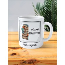 Türkçe Öğretmeni Baskılı Kupa Bardak Isimli Kişiye Özel Rulo