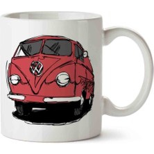 Volkswagen Minübüs Iki Tarafı Baskılı Kupa Bardak