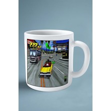 Crazy Taxi Oyun Baskılı Kupa Bardak Çift Taraflı Baskı Kişiye Özel Model 3