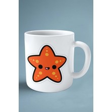 Deniz Yıldızı Baskılı Kupa Bardak Çift Taraflı Kişiye Özel Model 2