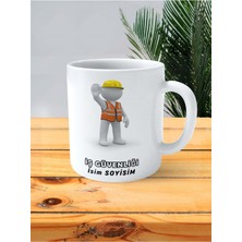 Iş Güvenliği Meslek Baskılı Kupa Bardak Çift Taraflı Baskı Kişiye Özel Model