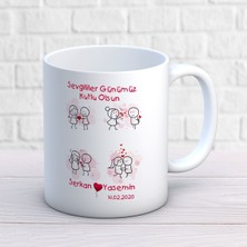 Sevgililer Günü Kişiye Özel Seni Çok Seviyorum (3) Kupa Bardak