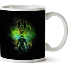 Spartan Art United Nations Space Command Halo Iki Tarafı Baskılı Kupa Bardak