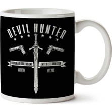 Devil Hunter Iki Tarafı Baskılı Kupa Bardak