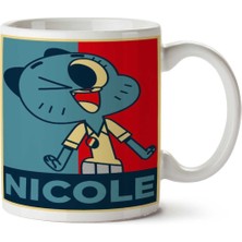 Nıcole Gumball Iki Tarafı Baskılı Kupa Bardak