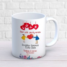 Kişiye Özel Sevgililer Günü Love Seni Çok Seviyorum Kupa Bardak