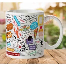 Friends Konuşmalar Iki Tarafı Baskılı Kupa Bardak