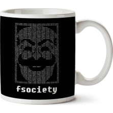 Fsociety Binary Code Mr Robot Iki Tarafı Baskılı Kupa Bardak