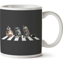 Star Wars Beatles Abbey Road Droids Iki Tarafı Baskılı Kupa Bardak