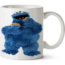Cookie Monster Elmo Biscuits Baby Monster Iki Tarafı Baskılı Kupa Bardak
