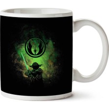 Yoda Art Star Wars Iki Tarafı Baskılı Kupa Bardak